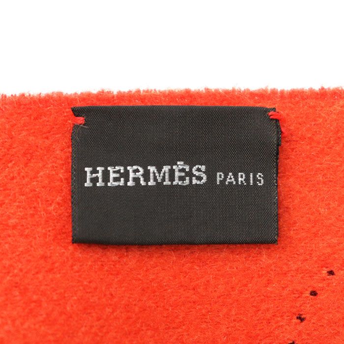 極美品】HERMES エルメス マフラー カシミヤ100% H ロゴ パンチング