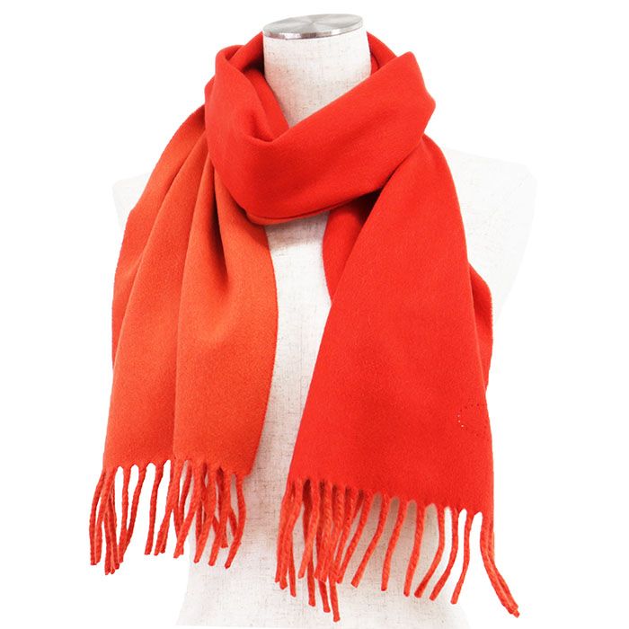 極美品】HERMES エルメス マフラー カシミヤ100% H ロゴ パンチング