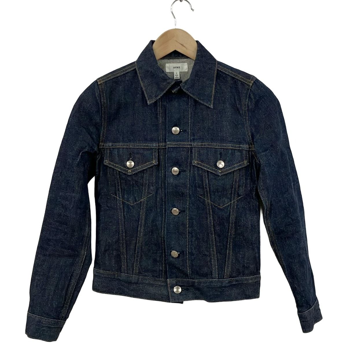 HYKE(ハイク) Gジャン サイズ1 S レディース美品 - ネイビー 長袖/春