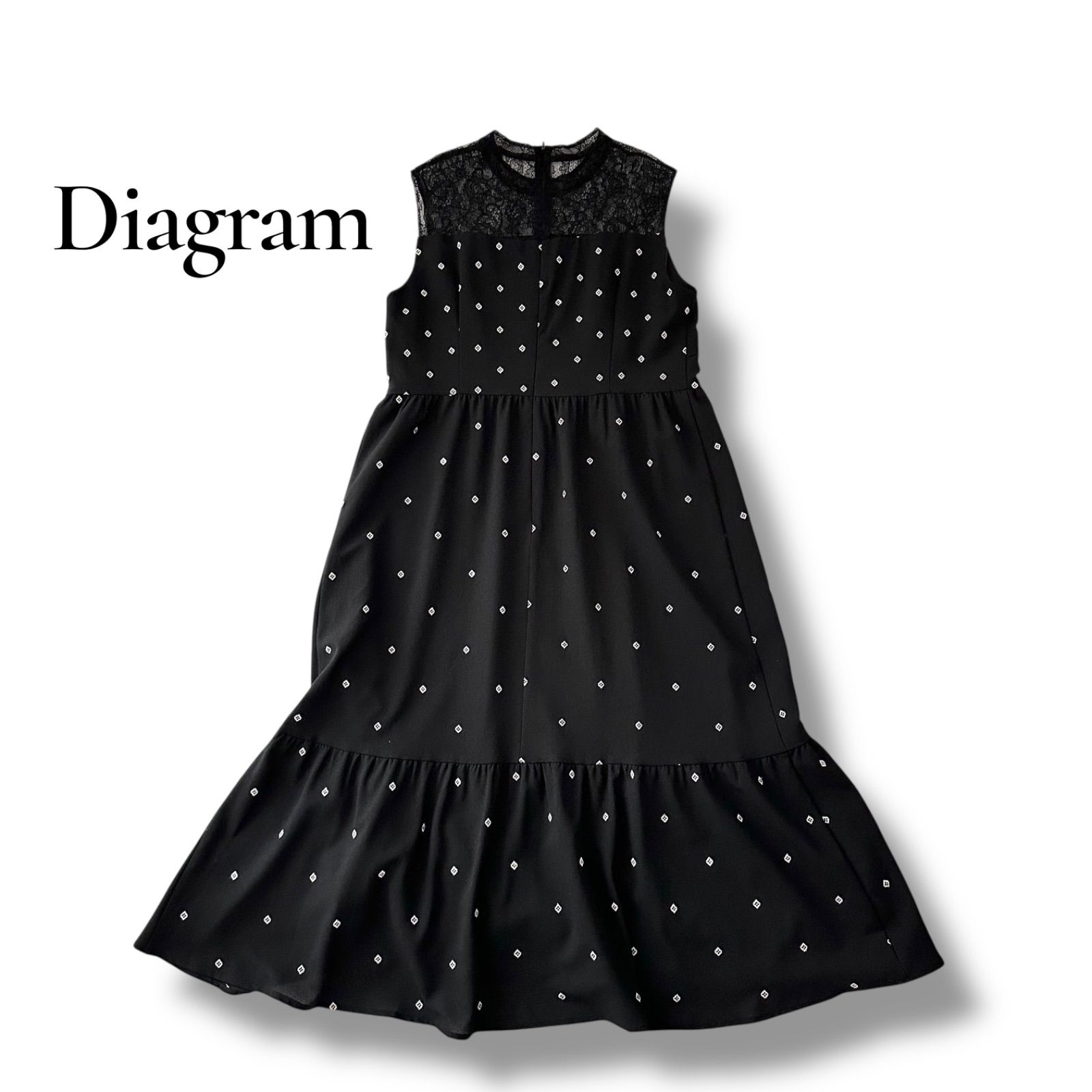 美品 Diagram GRACE CONTINENTAL バイカラーモチーフ ワンピース 
