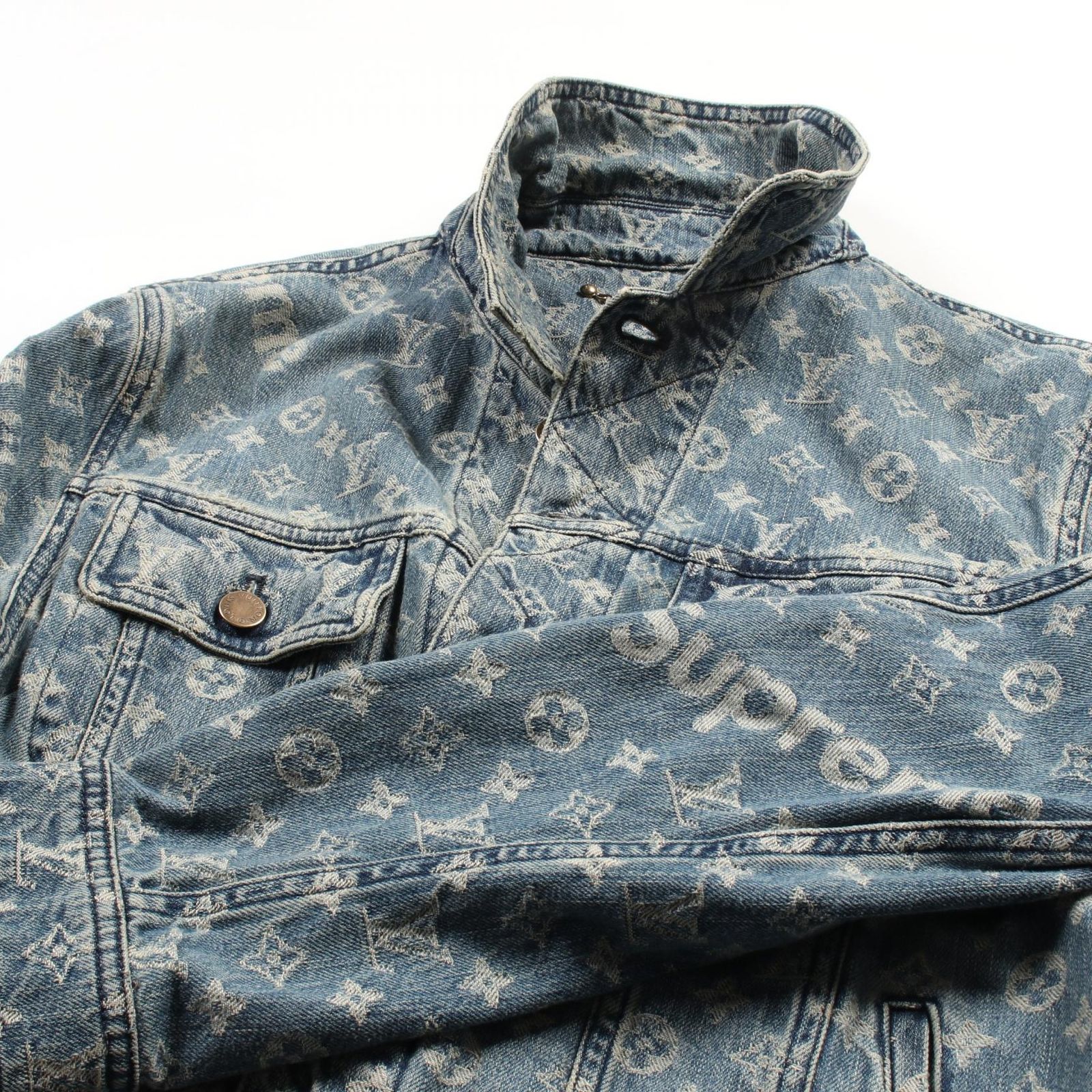 ルイ・ヴィトン LOUIS VUITTON デニムジャケット × Supreme モノグラム