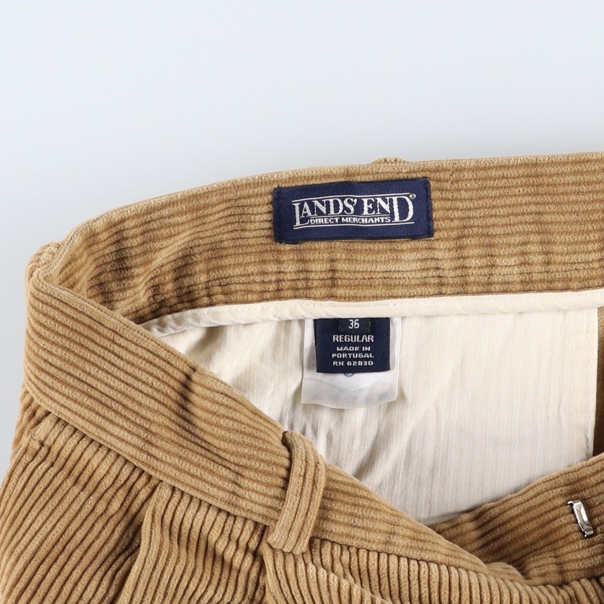 LANDS'END ランズエンド　コーデュロイパンツ　太畝　ネップ　ワイドパンツ 古着 ~00年代 ランズエンド LANDS'END ツータック 太畝 コーデュロイ