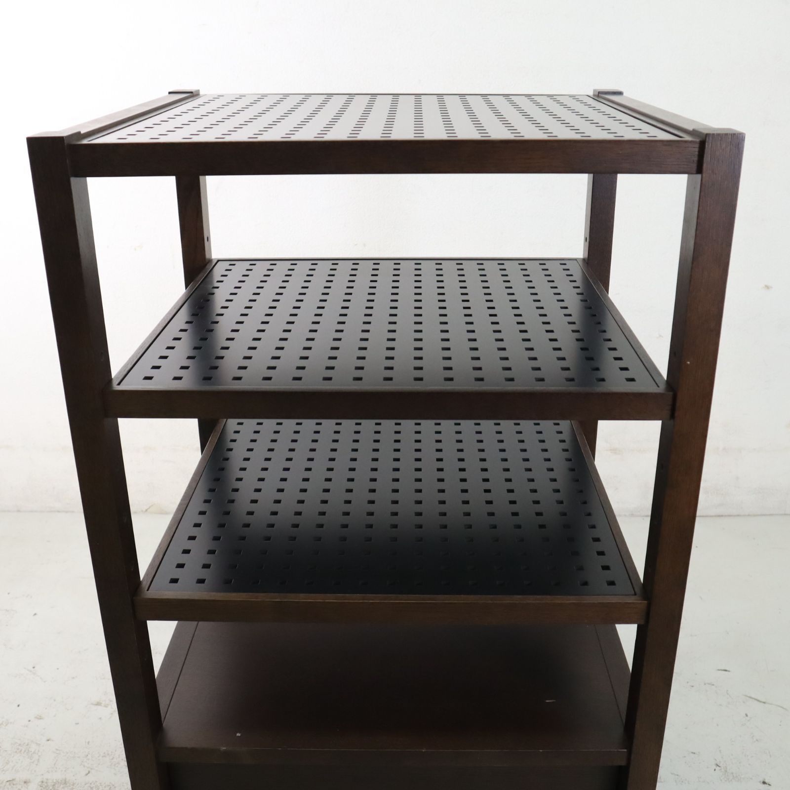 飛騨の家具 柏木工 シェルフ パンチング棚 引き出し付き ナラ材 MLK21