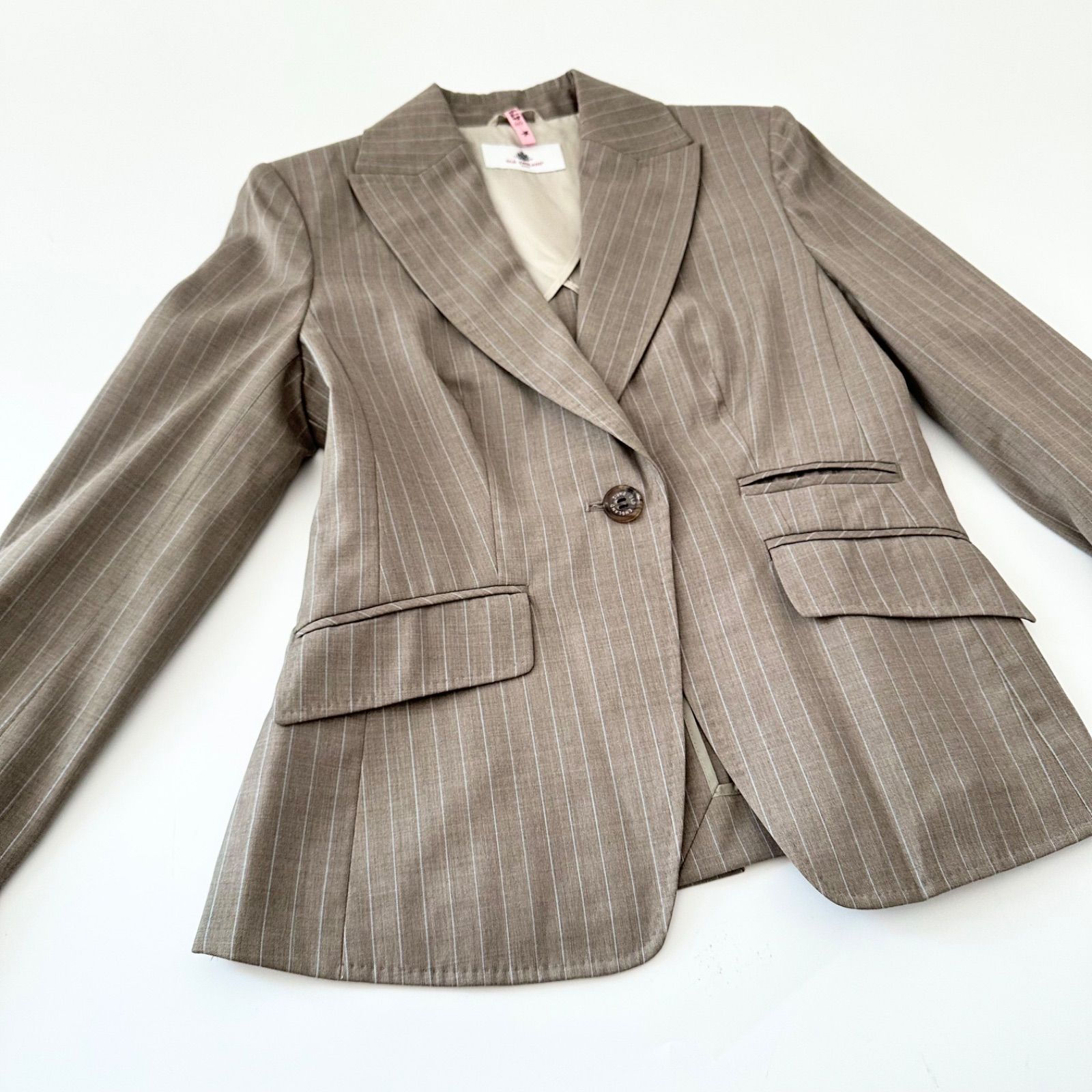 OLD ENGLAND ロロピアーナ生地 セットアップ ストライプ ジャケット