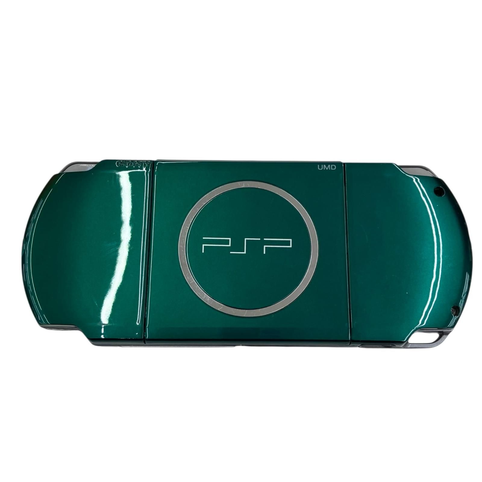 186000 ジャンク品 SONY ソニー PSP バッテリーなし PSP-3000 グリーン