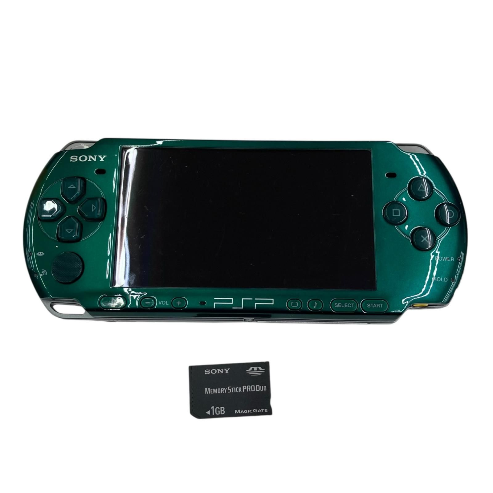 186000 ジャンク品 SONY ソニー PSP バッテリーなし PSP-3000 グリーン