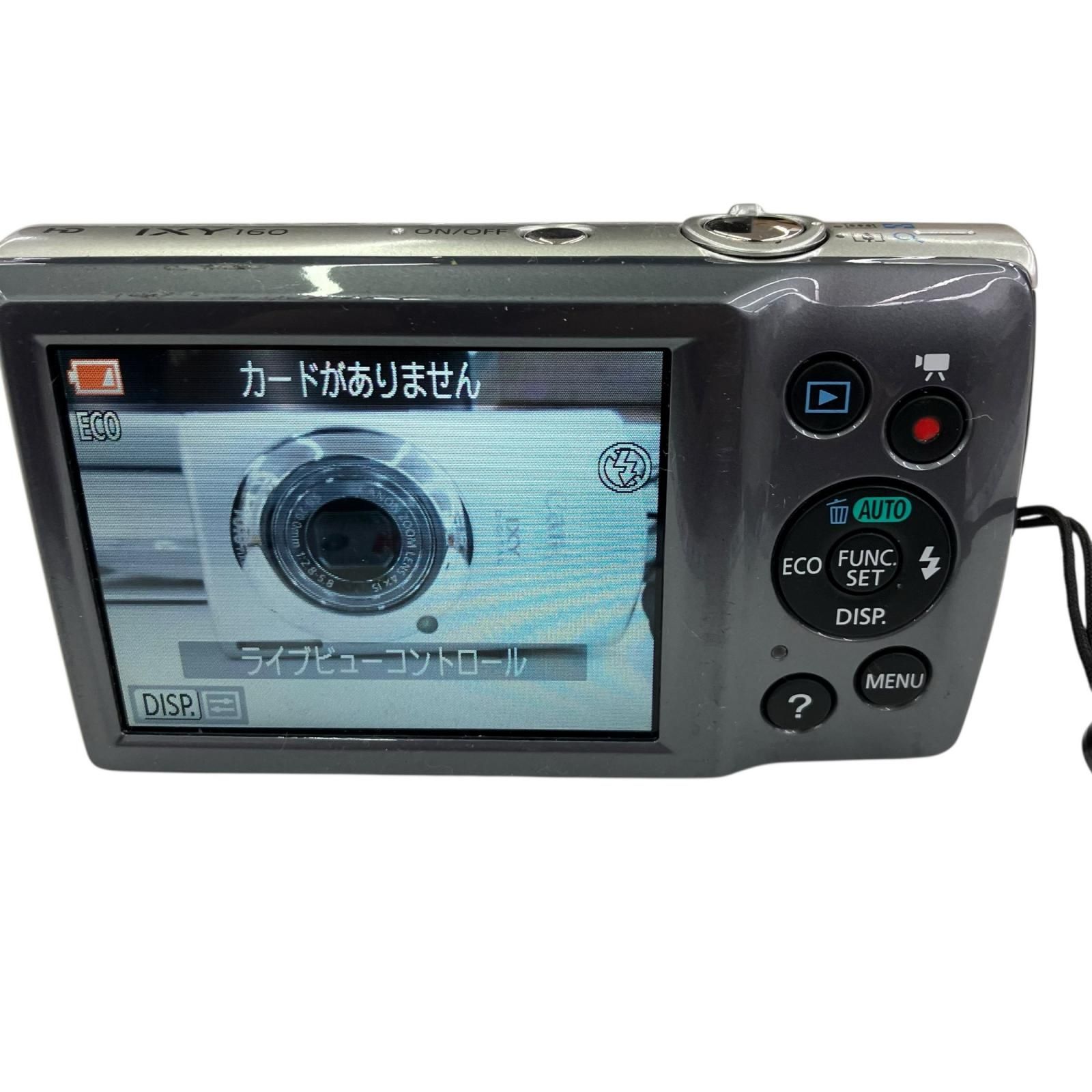 118011 動作確認済み canon キャノン デジカメ IXY160 PC2196 グレー