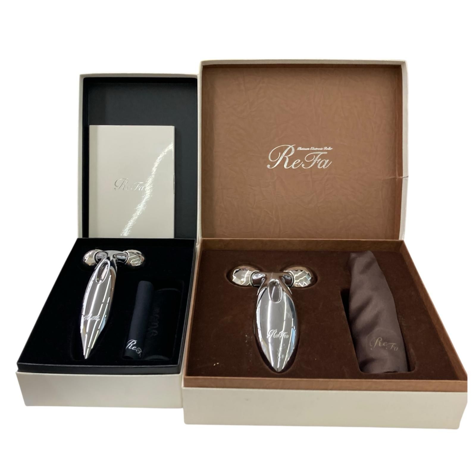 186001 現状品 ReFa リファ 美顔ローラー セット プラチナ電子ローラー