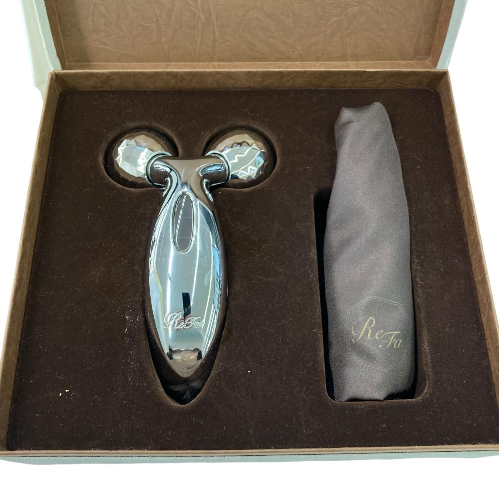 186001 現状品 ReFa リファ 美顔ローラー セット プラチナ電子ローラー