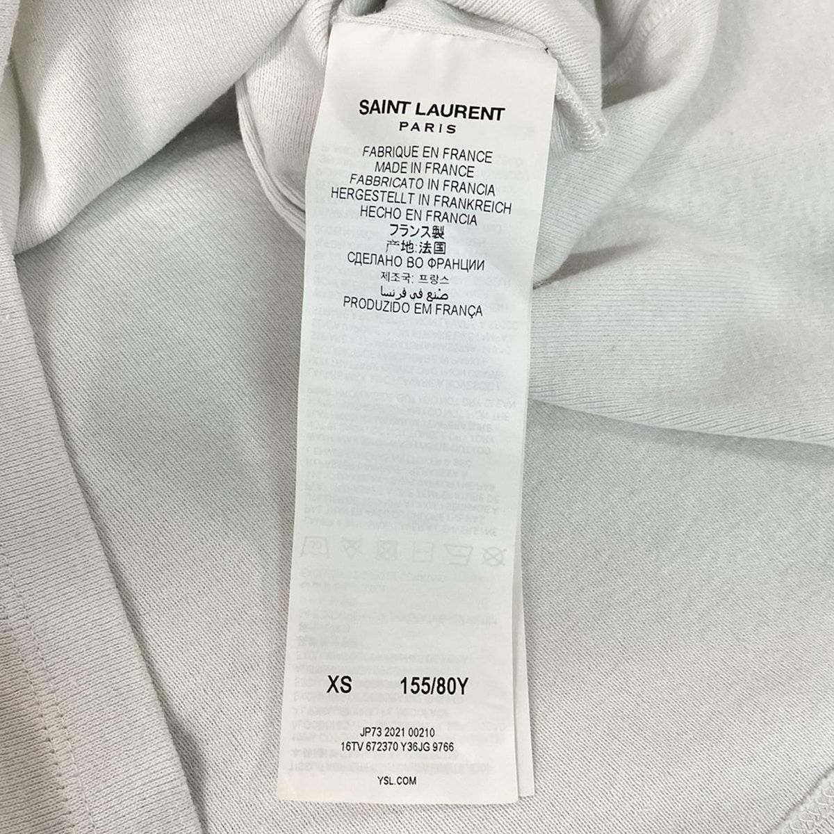 SAINT LAURENT PARIS(サンローランパリ) 半袖Tシャツ サイズXS