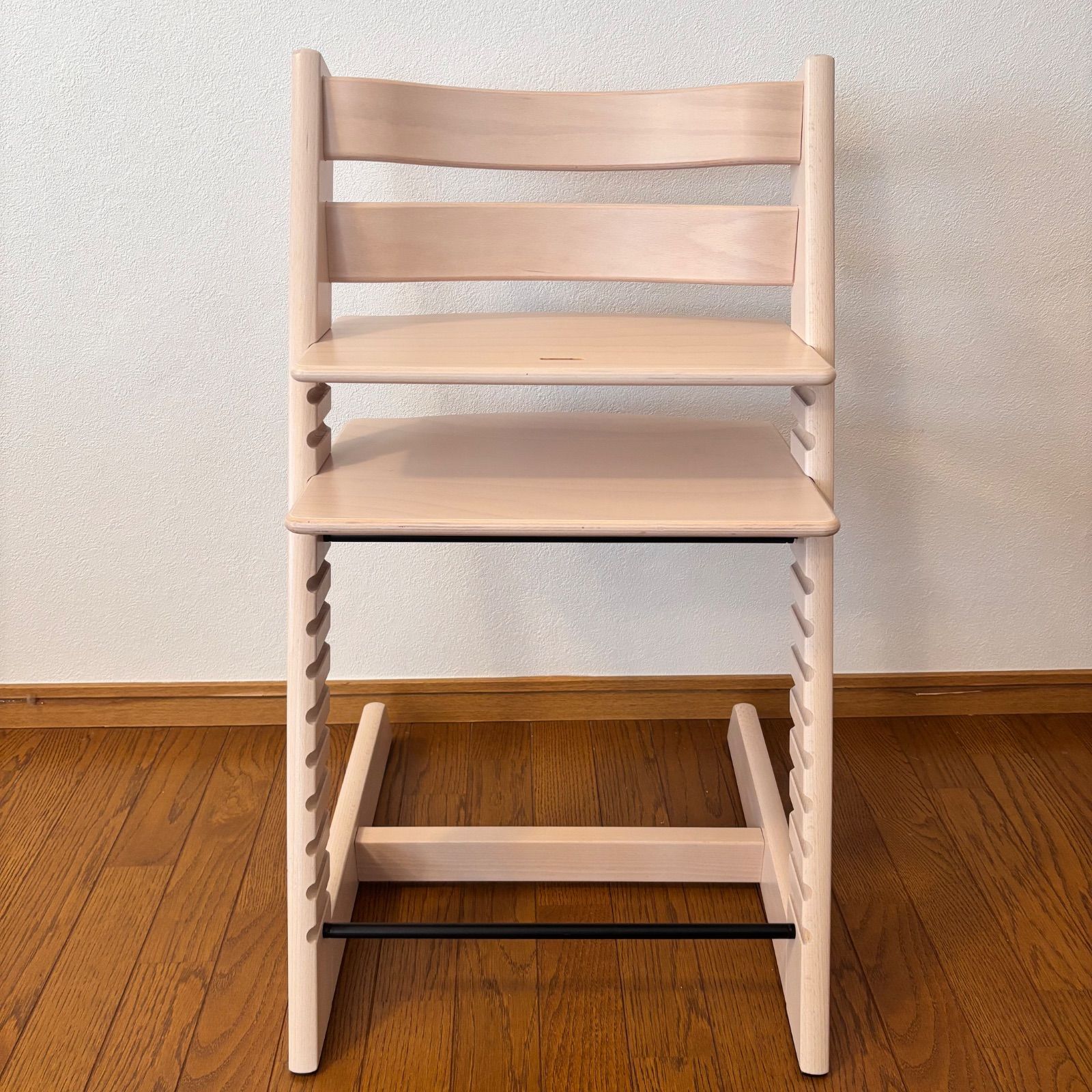 美品＊ストッケ トリップ トラップ ホワイトウォッシュ ベビーチェア S