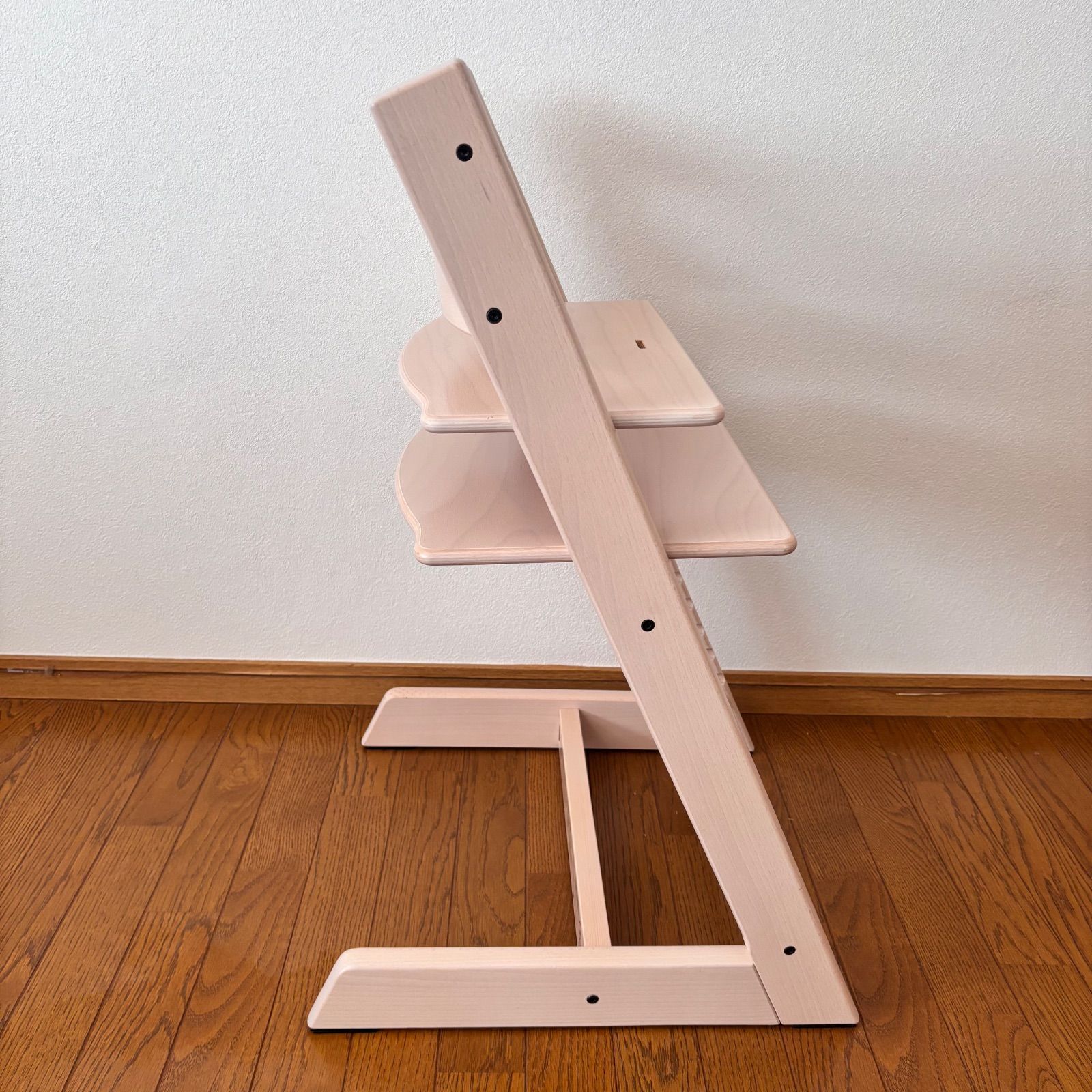 美品＊ストッケ トリップ トラップ ホワイトウォッシュ ベビーチェア S