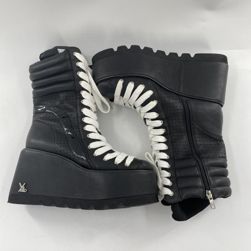 中古】YELLO ASTRONAVE SHORT BOOTS ブーツ XL ブラック [10] - メルカリ