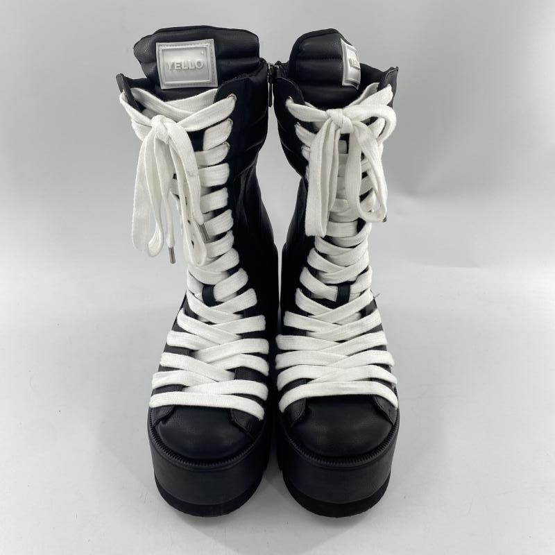 靴 YELLO ASTRONAVE SHORT BOOTS 中古】YELLO ASTRONAVE SHORT BOOTS ブーツ XL ブラック [10] - メルカリ