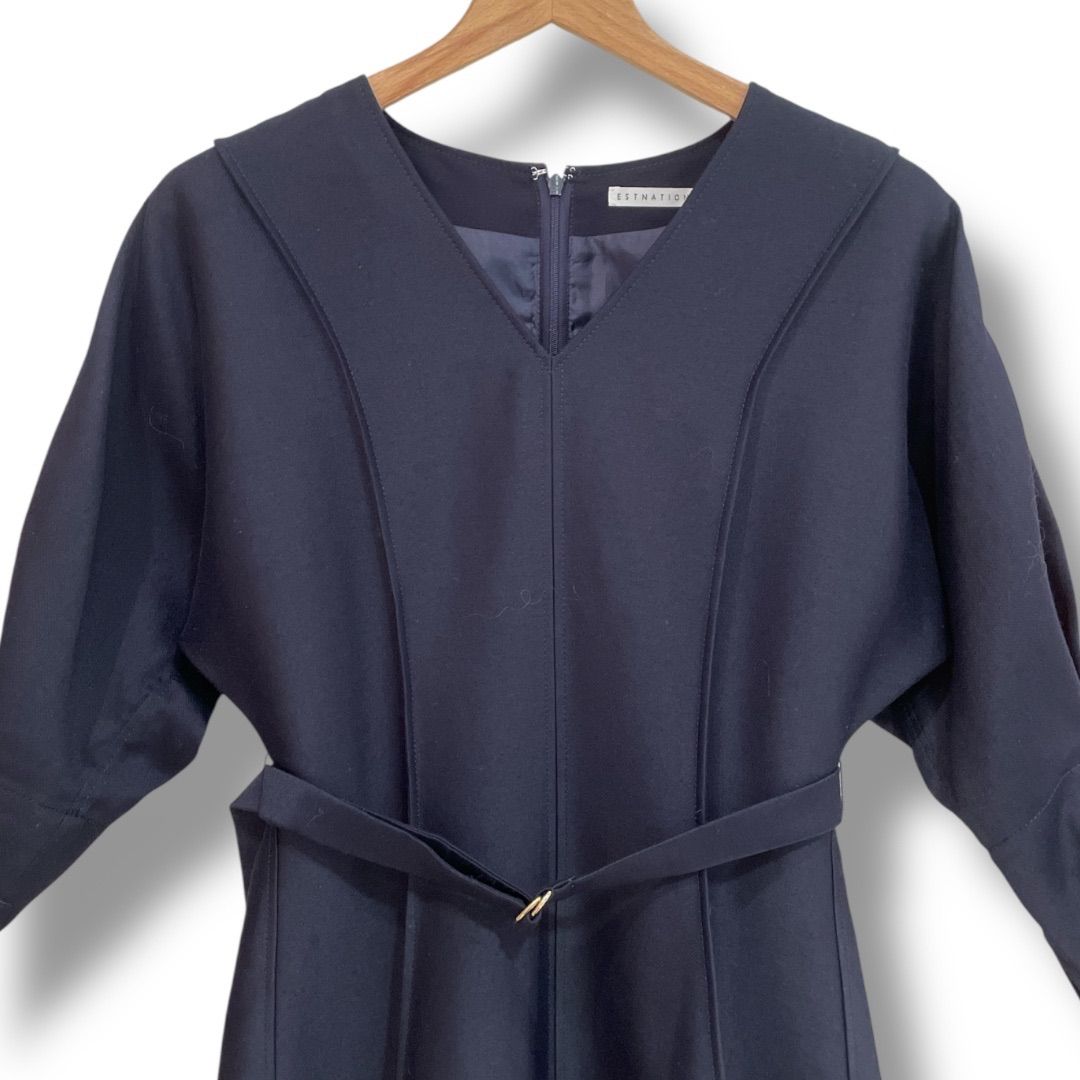 ESTNATION エストネーション ダブルクロスVネックワンピース 22-109-11