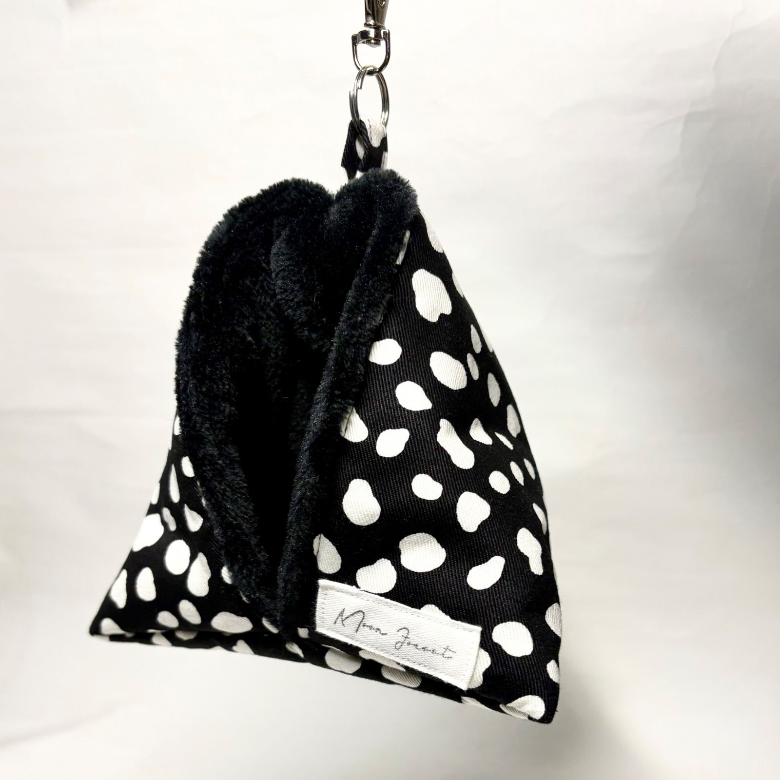 さんかくポーチ M 】2〜3モモ用 ✩ ダルメシアンブラック モモンガ