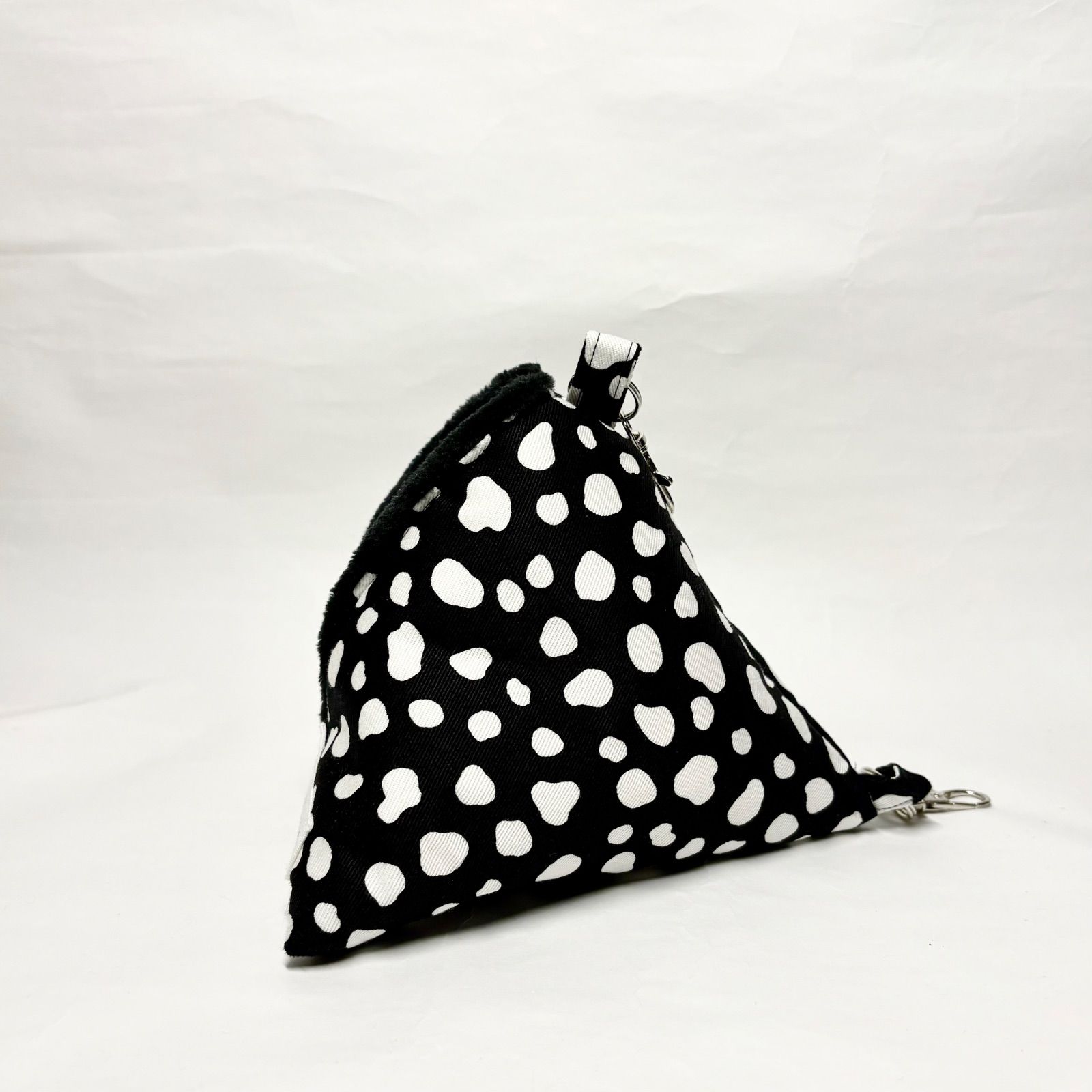 さんかくポーチ M 】2〜3モモ用 ✩ ダルメシアンブラック モモンガ