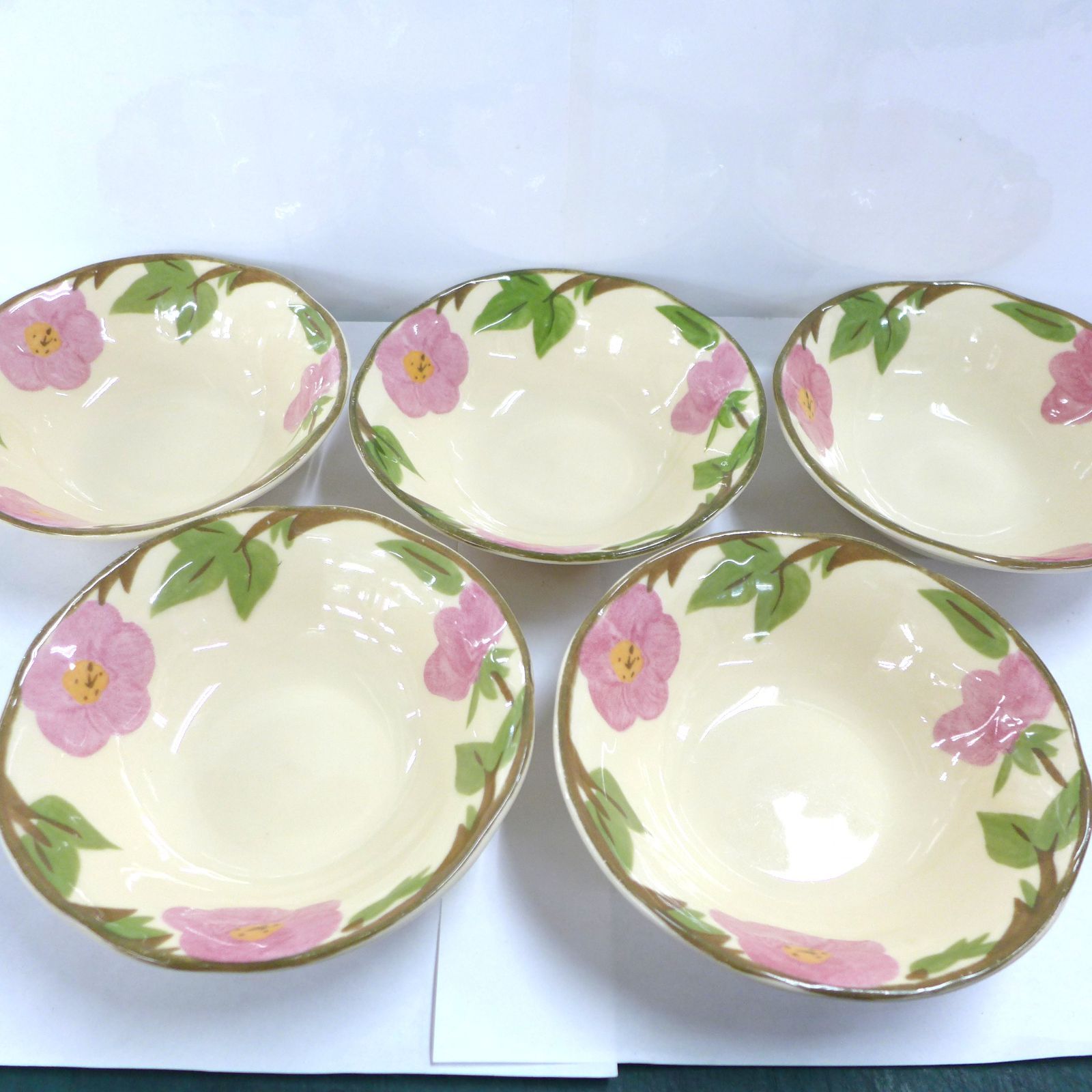 Franciscan フランシスカン デザートローズ ボウル 5枚セット 公田店