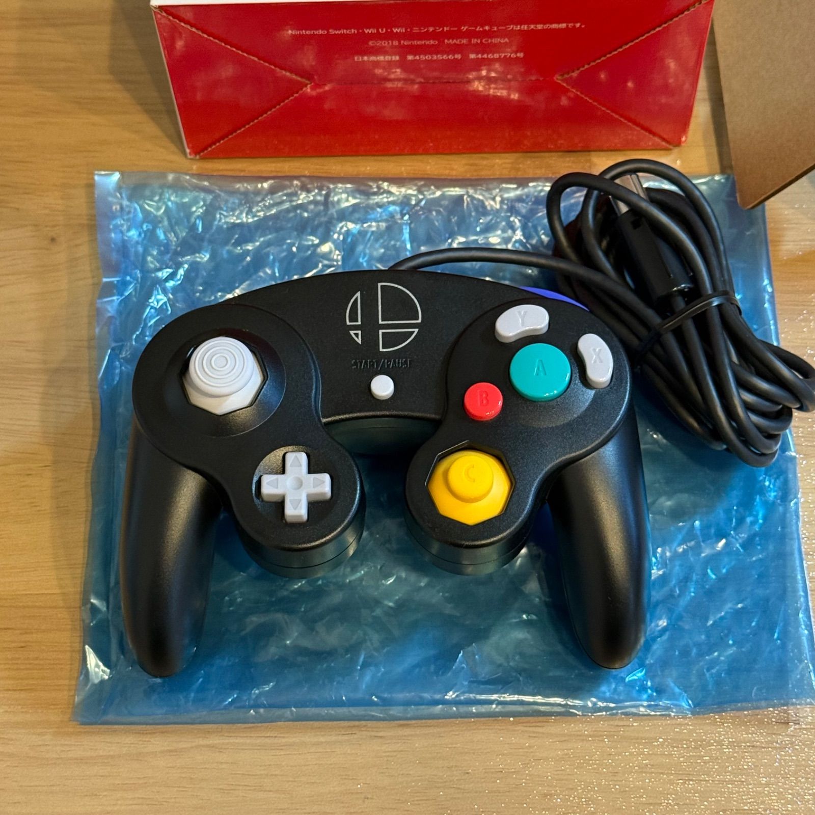 1-135【ほぼ未使用】GC ゲームキューブコントローラ スマブラブラック