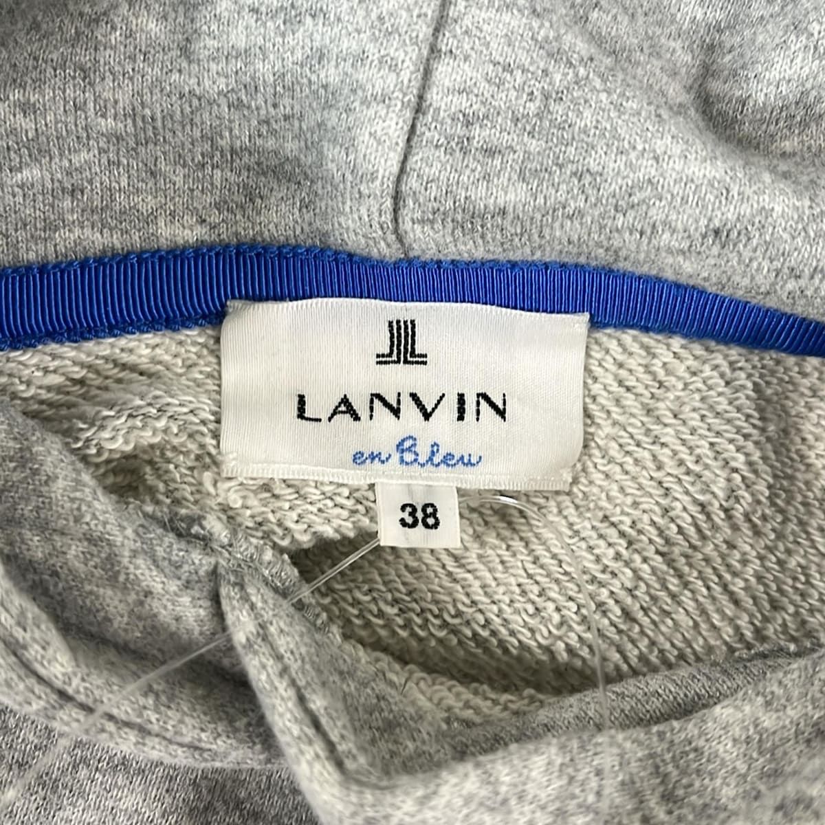LANVIN ランバンオンブルー　ビッグカラージャケット　パーカー38 LANVIN ランバンオンブルー ビッグカラージャケット パーカー38