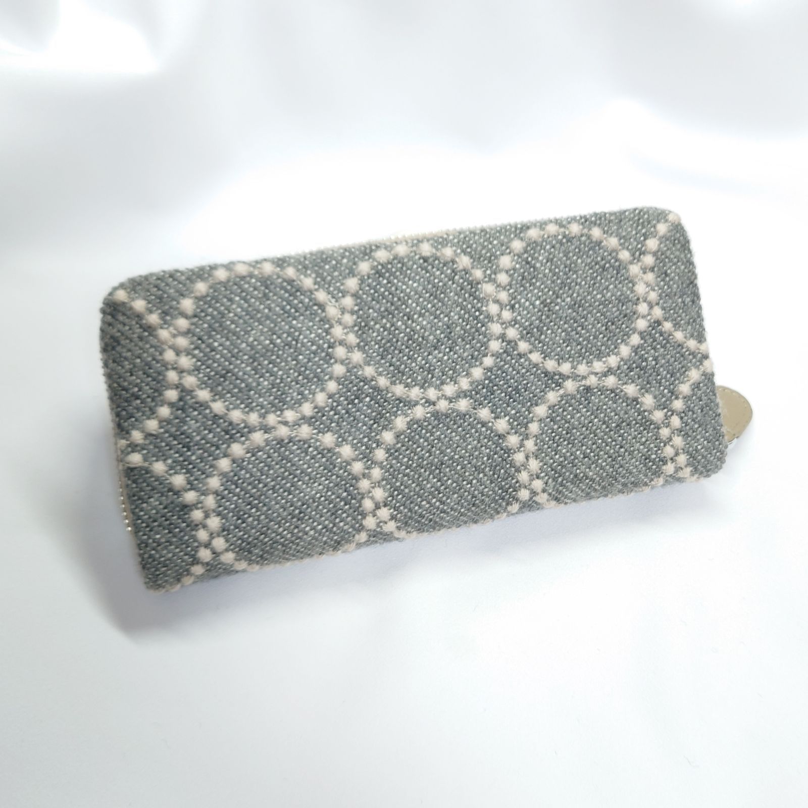 受注製作】 シンプル グレー×ベージュ 本革ギャルソン長財布