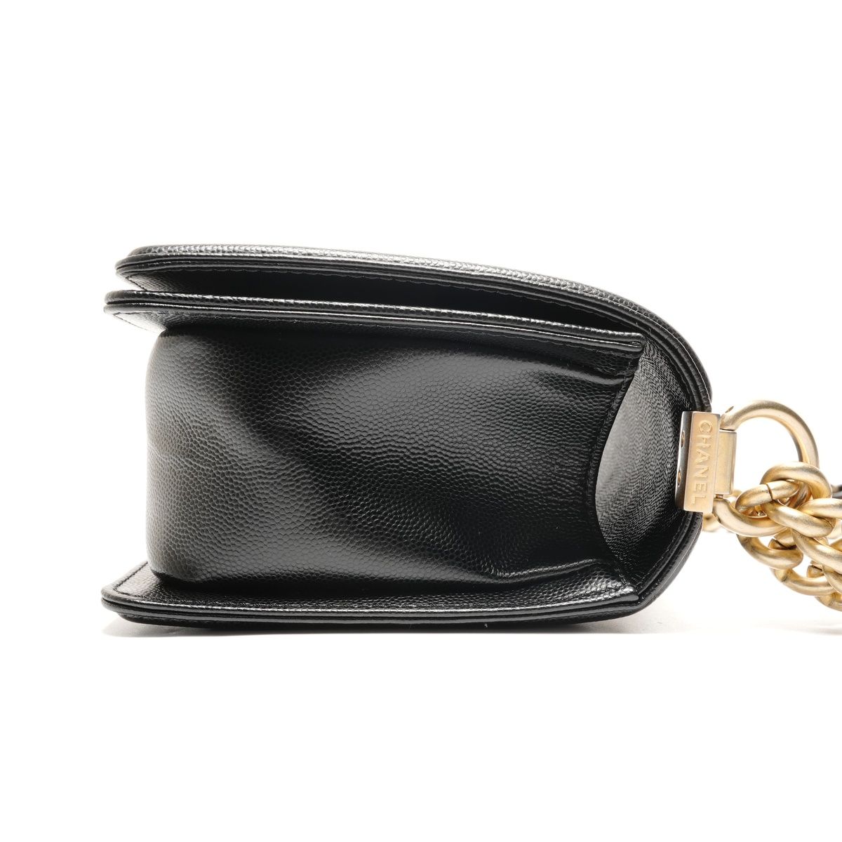 CHANEL シャネル ショルダーバッグ 27番台 2019 キャビアスキン ボーイ 