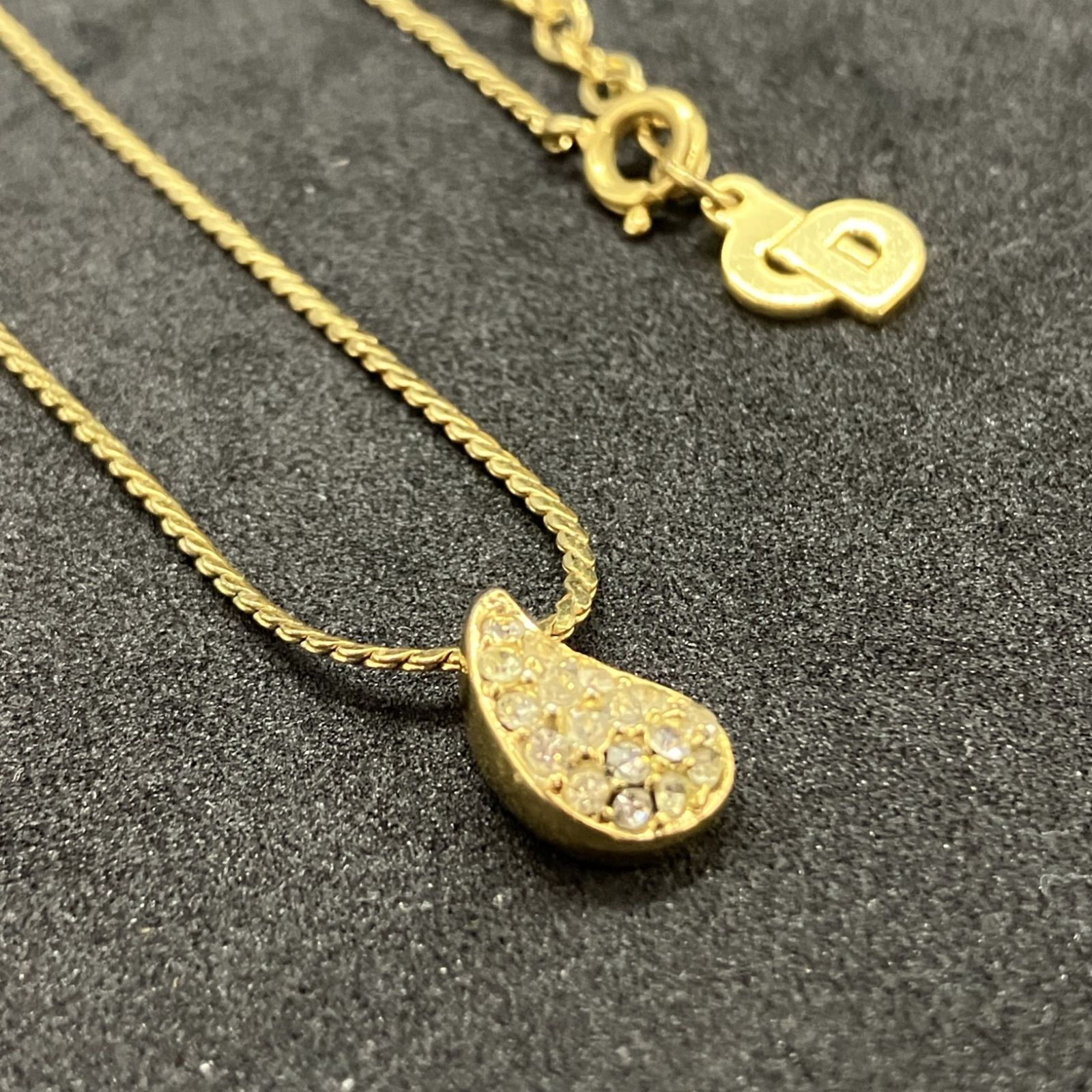 【美品】Christian Dior ディオール ネックレス ゴールド ✨美品✨Christian Dior クリスチャンディオール ネックレス ライン