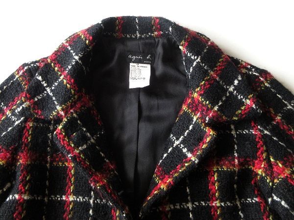 希少 90sビンテージ フランス製 agnes b. アニエスベー チェック