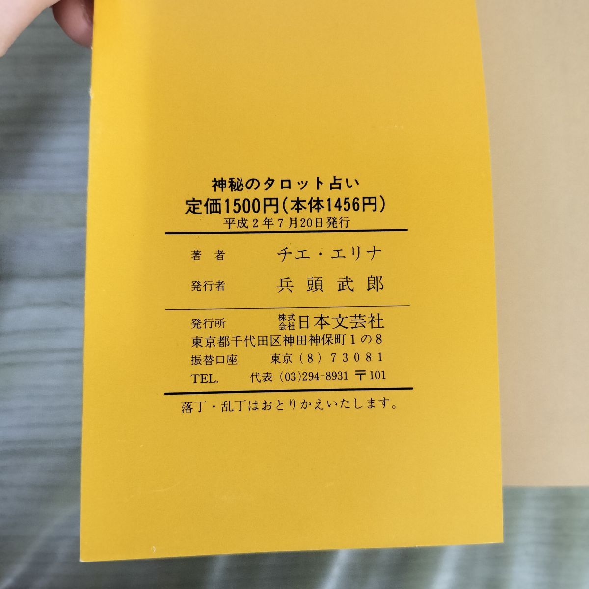 神秘のタロット占い チエ・エリナ オリジナルカード22枚付 270115