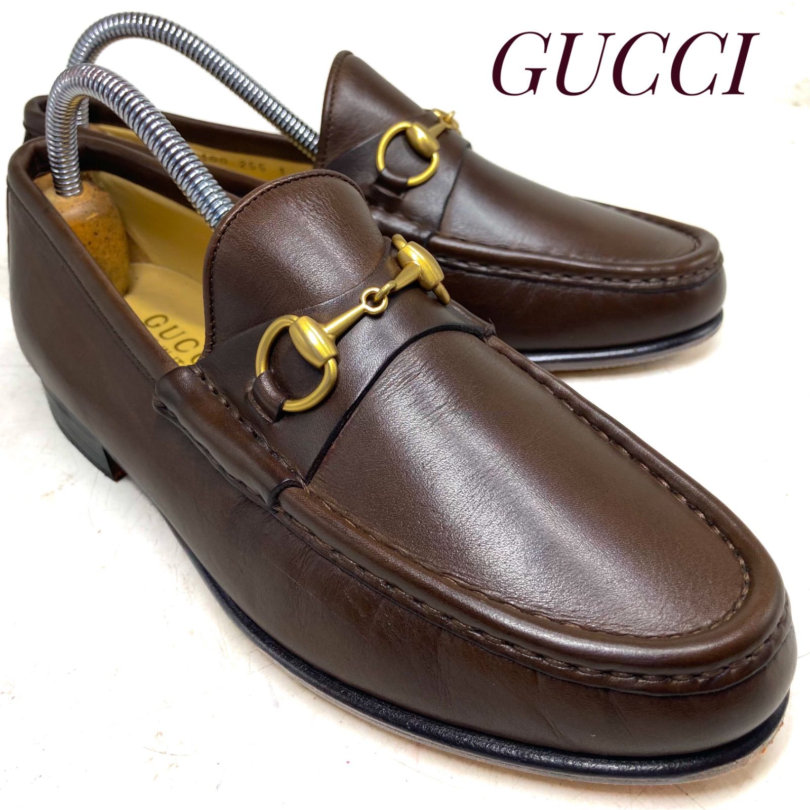 新品未使用GUCCIグッチ ホースビット ローファー　23cmブラウン　キャメル ほぼ未使用】GUCCI グッチ ホースビットローファー 100-0255 茶