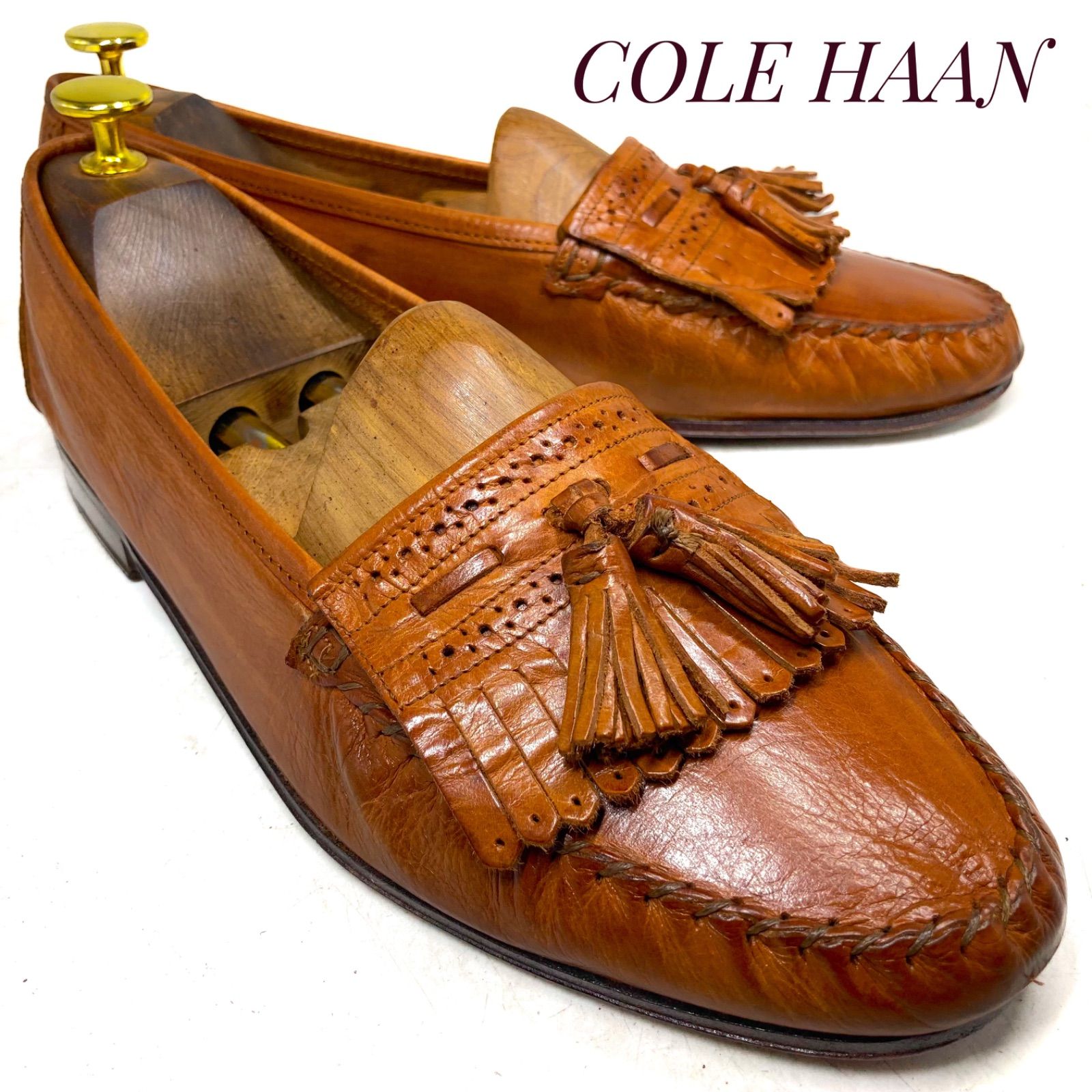 イタリア製】COLE HAAN コールハーン レザー キルトタッセルローファー 