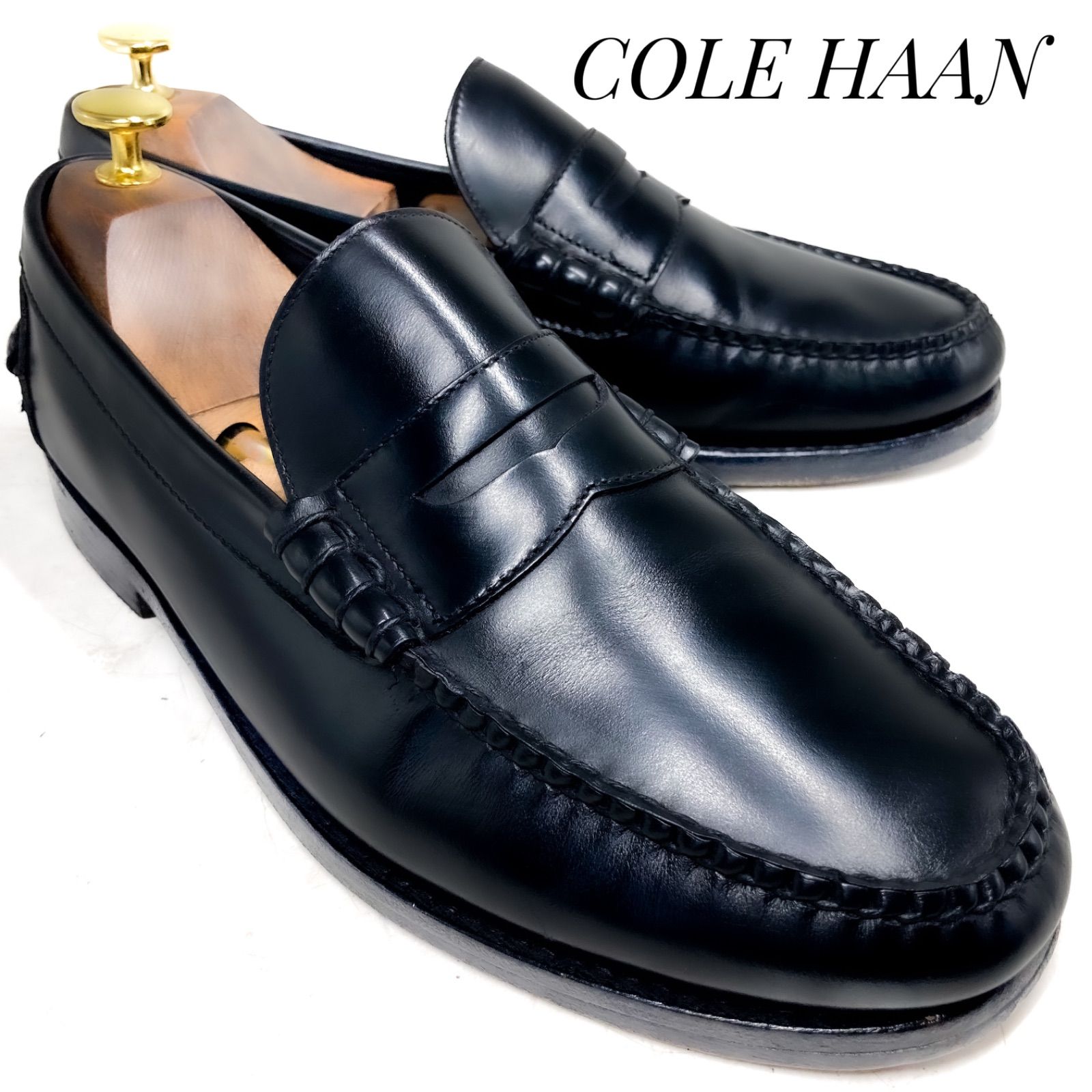 ハンドソーン製法】COLE HAAN コールハーン レザーコインローファー 