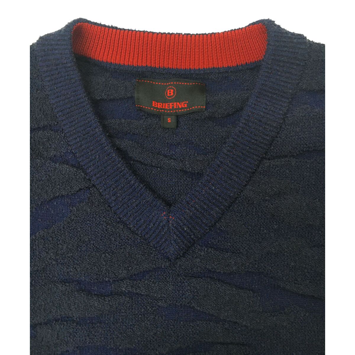 中古 メンズ ブリーフィング BRIEFING セーター S ネイビー 迷彩