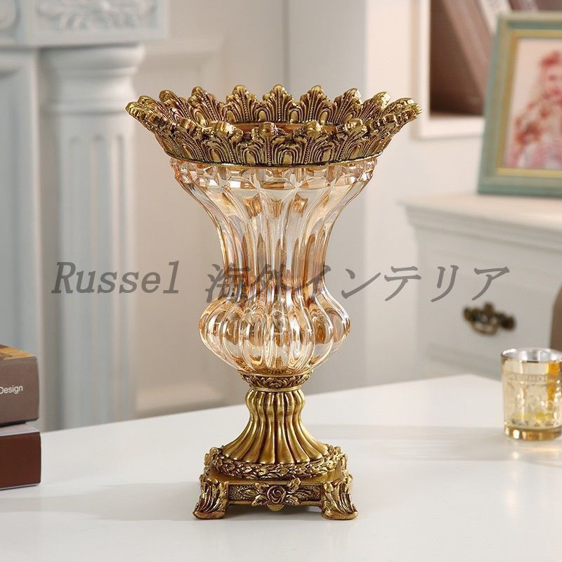【新品?未使用】 花瓶 ラグジュアリー ヨーロッパ 透明感 クリア おしゃれ かわいい インテリア 北欧 フラワー ベース ポット 花器 観葉植