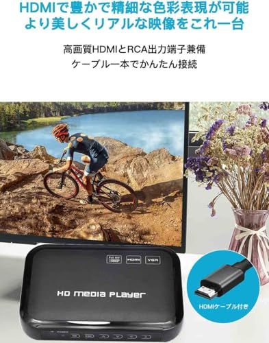 メディアプレーヤー 4k マルチメディアプレーヤー フルHDプレイヤー【H