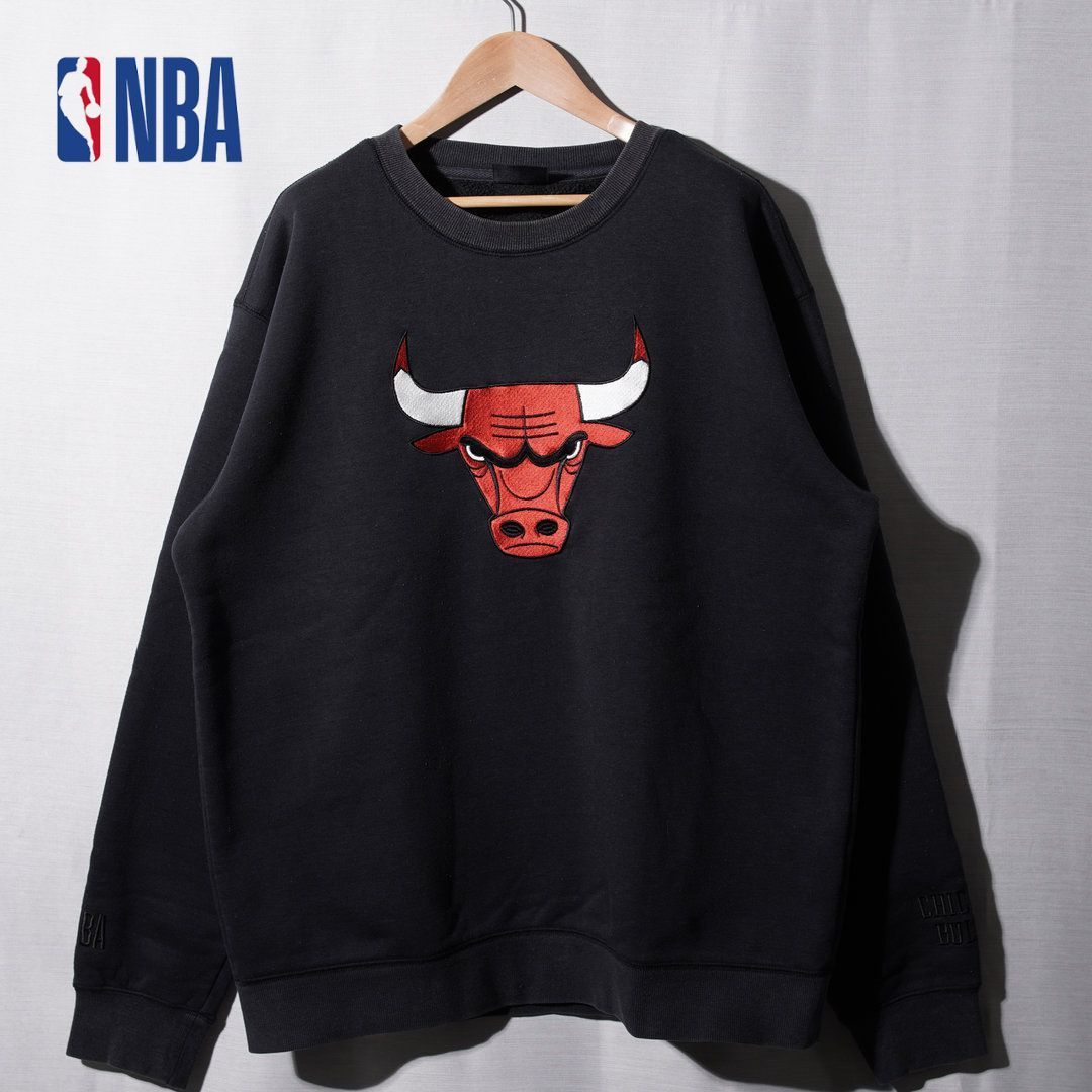 NBA シカゴ ブルズ スウェット XXL ブラック 裏側ボア Chicago Bulls