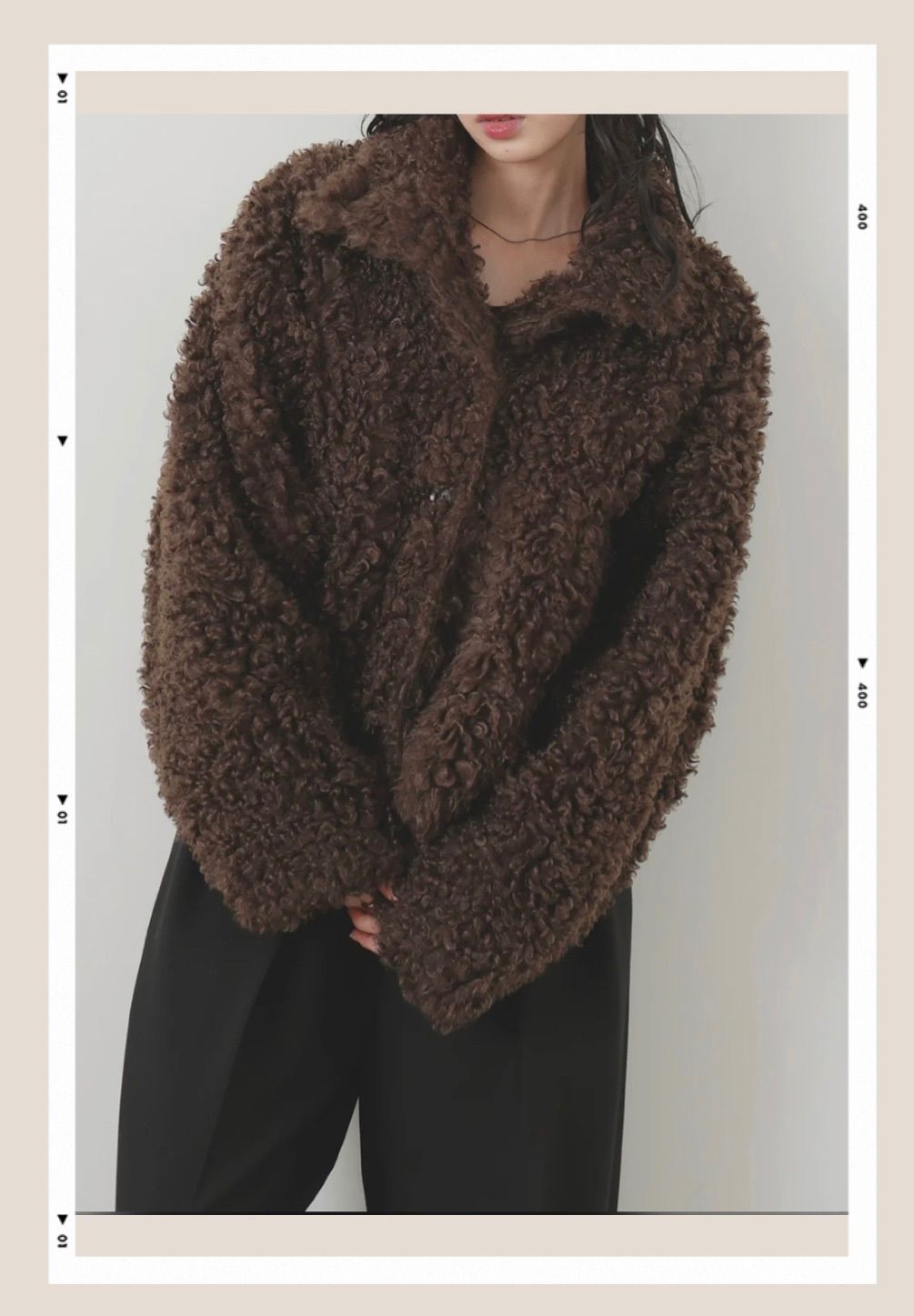 新品 プードルファーブルゾン ブラウン esicaエシカ LIANリアン - メルカリ