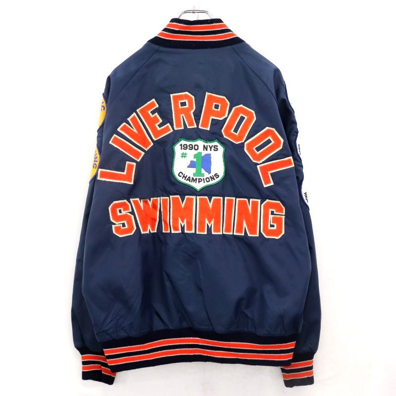 80s USA製 vintage DeLONG ワッペンカスタム ナイロン スタジャン