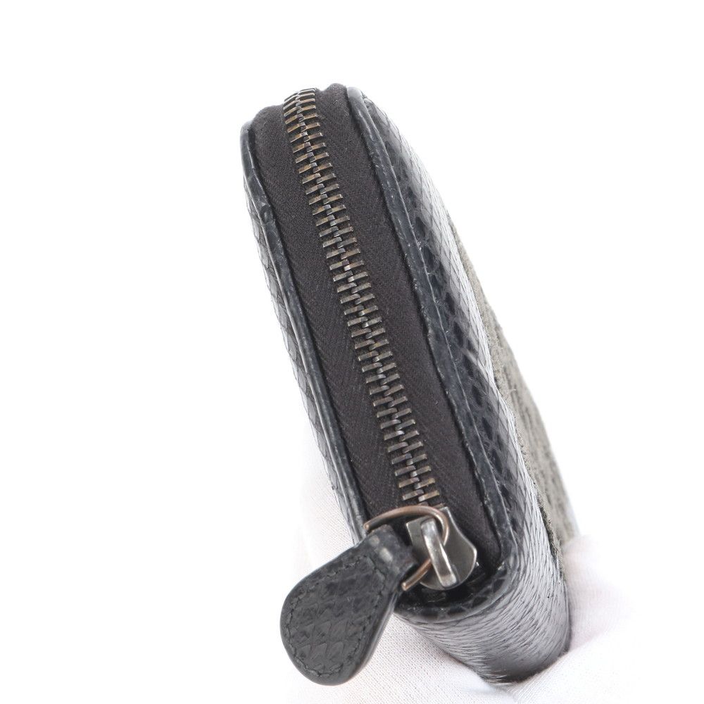 美品 ボッテガヴェネタ イントレチャート 編みこみ パイソン レザー 長