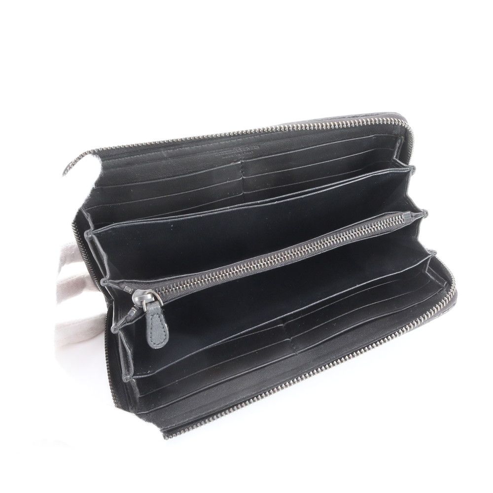 美品 ボッテガヴェネタ イントレチャート 編みこみ パイソン レザー 長