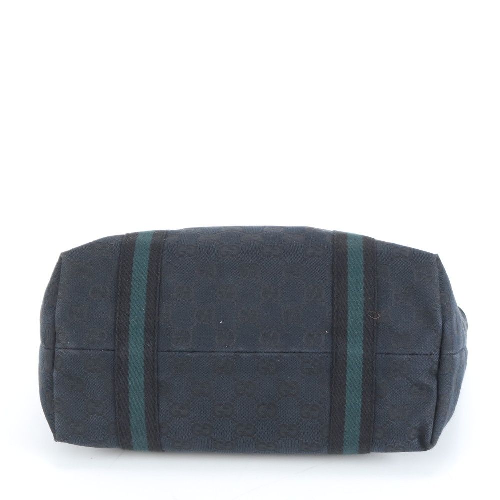 極美品 グッチ チャーム付 GG キャンバス 137396 レザー トート バッグ