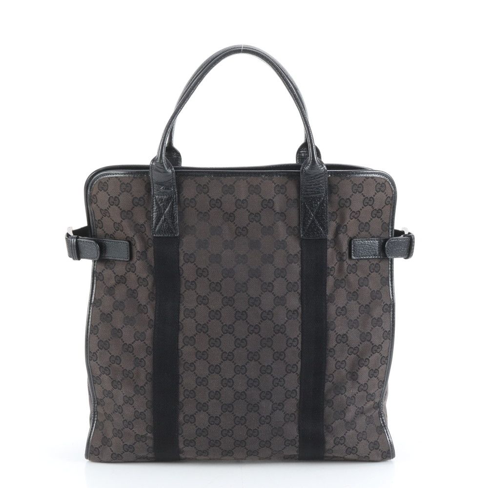 美品 グッチ GG キャンバス 115517 レザー トート バッグ ショルダー