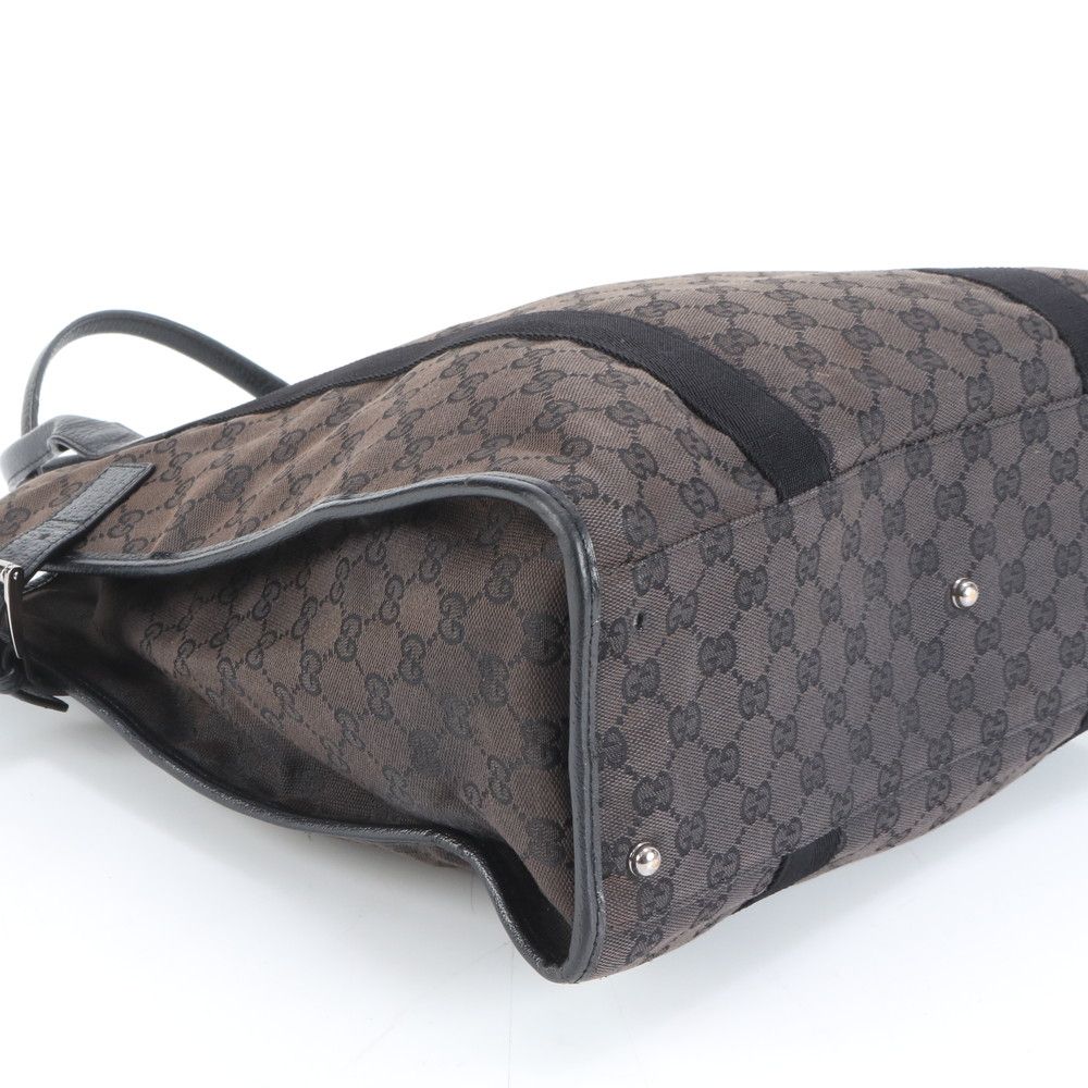 美品 グッチ GG キャンバス 115517 レザー トート バッグ ショルダー