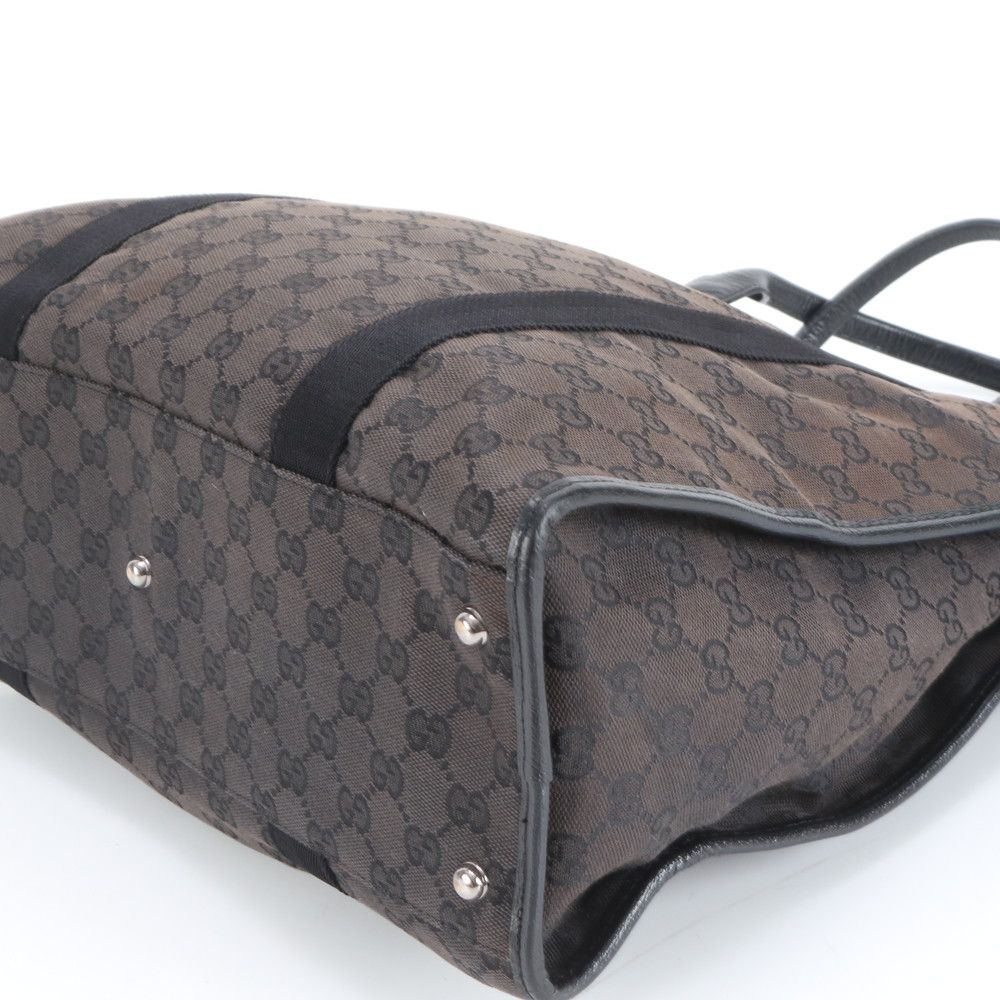 美品 グッチ GG キャンバス 115517 レザー トート バッグ ショルダー