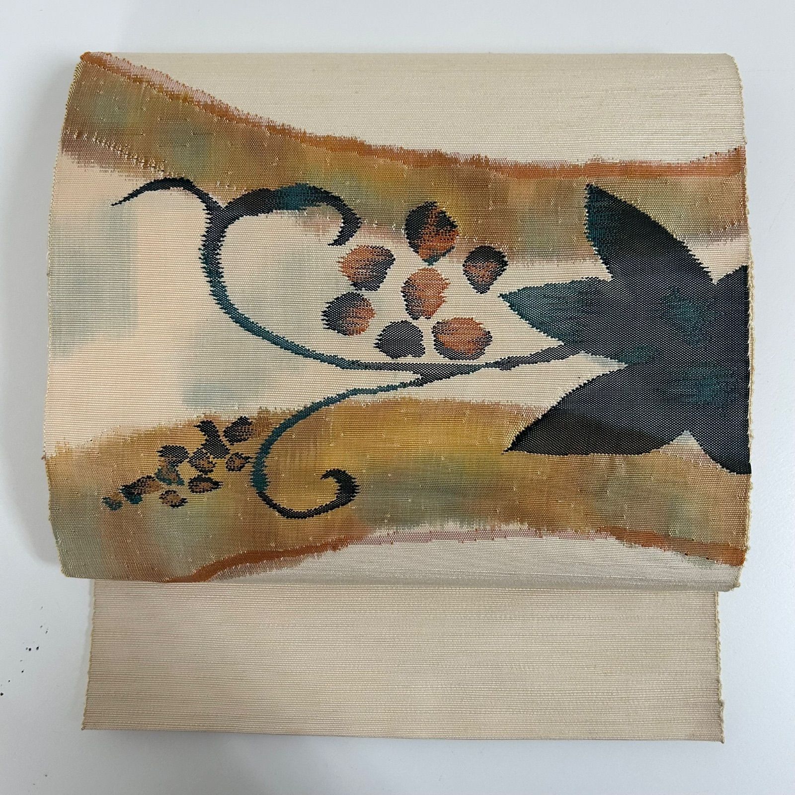 名古屋帯 正絹 紬 素敵な織柄 八寸 MA-3555 - メルカリ