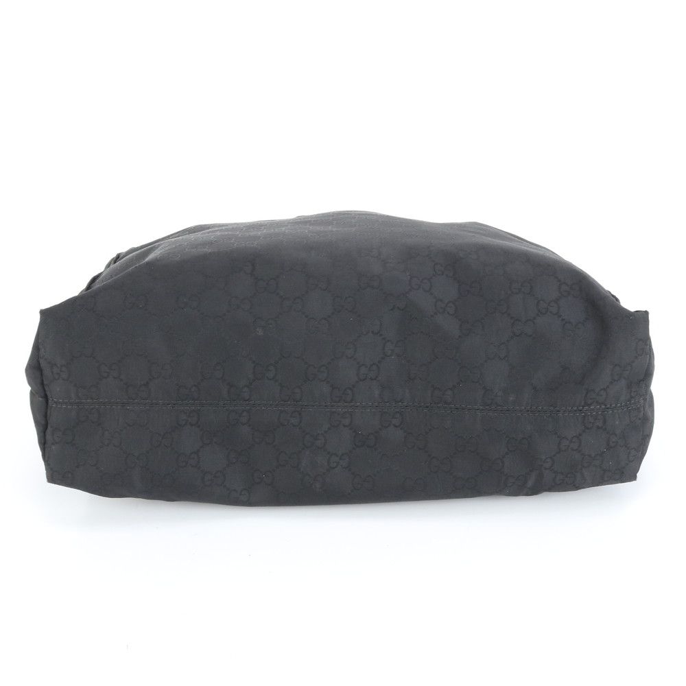 美品 グッチ GG ナイロン 449178 レザー トート バッグ ショルダー