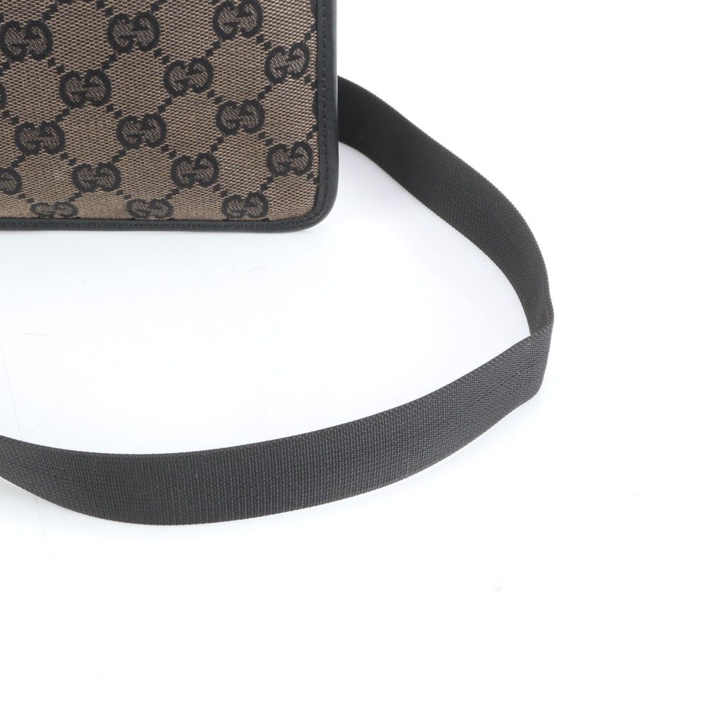 美品 グッチ GG キャンバス 019 0348 レザー ショルダーバッグ 斜め