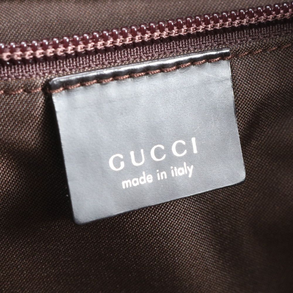 極美品 グッチ GG ナイロン 012 0355 レザー ビジネス バッグ 書類鞄