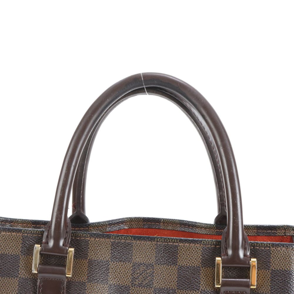美品 ルイヴィトン ダミエ サック プラ N51140 レザー トート バッグ