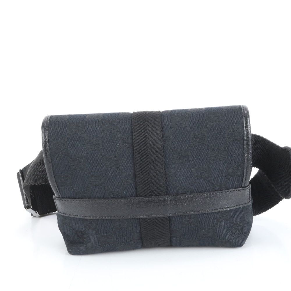 美品 グッチ GG キャンバス 131236 レザー 2WAY ボディバッグ 斜め掛け